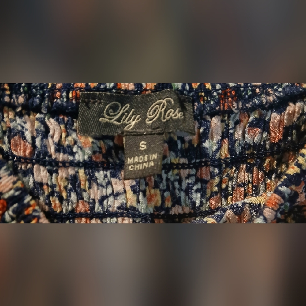 Lily Rose Floral Smocked Bodice Romper - Picture 4 of 5